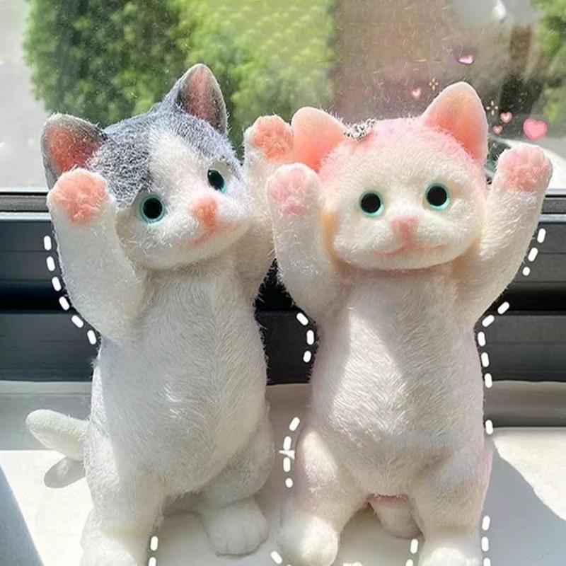 13CM Cute Taba Squishy Cat Fluffy Sticky Realistic Cat Stress Relieving Toy Simulation Cats Doll Squeeze Gift for Kids Adults 2026