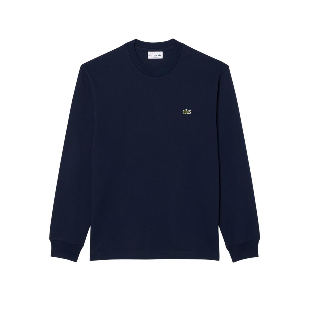 Lacoste Mens Crocodile Print Cotton Regular Long-Sleeved T-Shirt