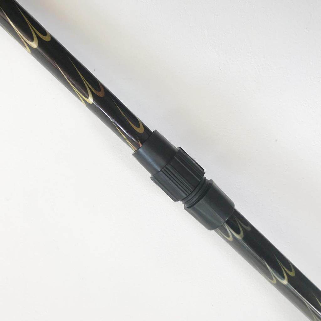 Aluminum Alloy Retractable Foldable Fishing Net Pole, Three-Section Lightweight Competition Pole