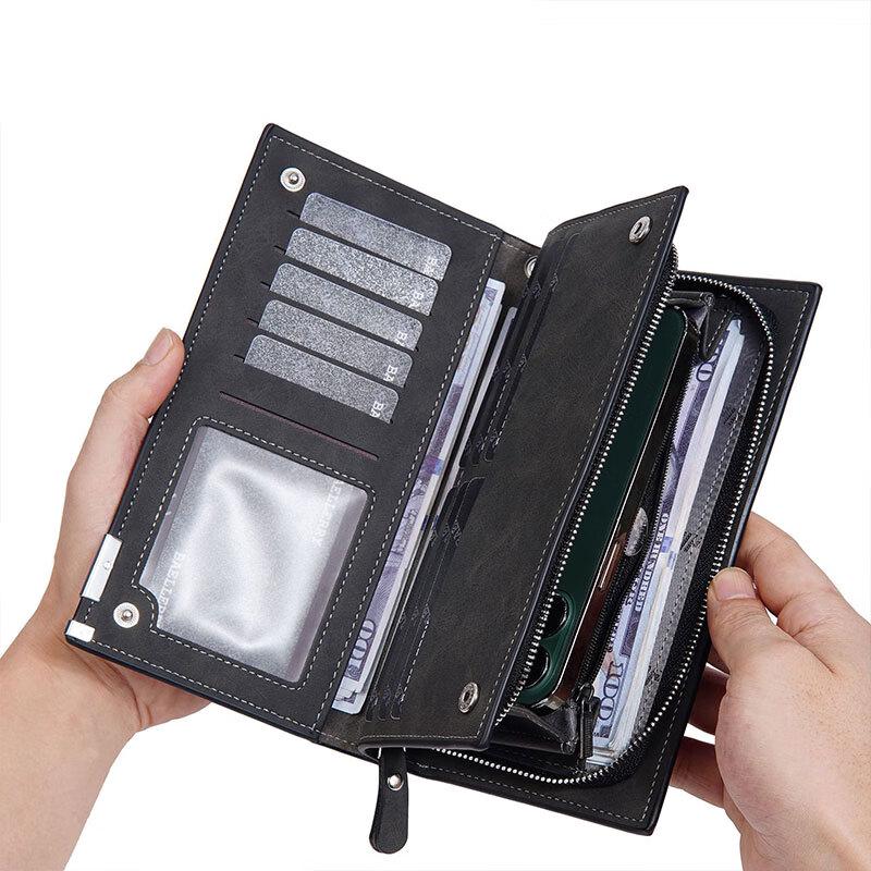 Xinjingzhou Men's Retro Long Wallet & Card Holder