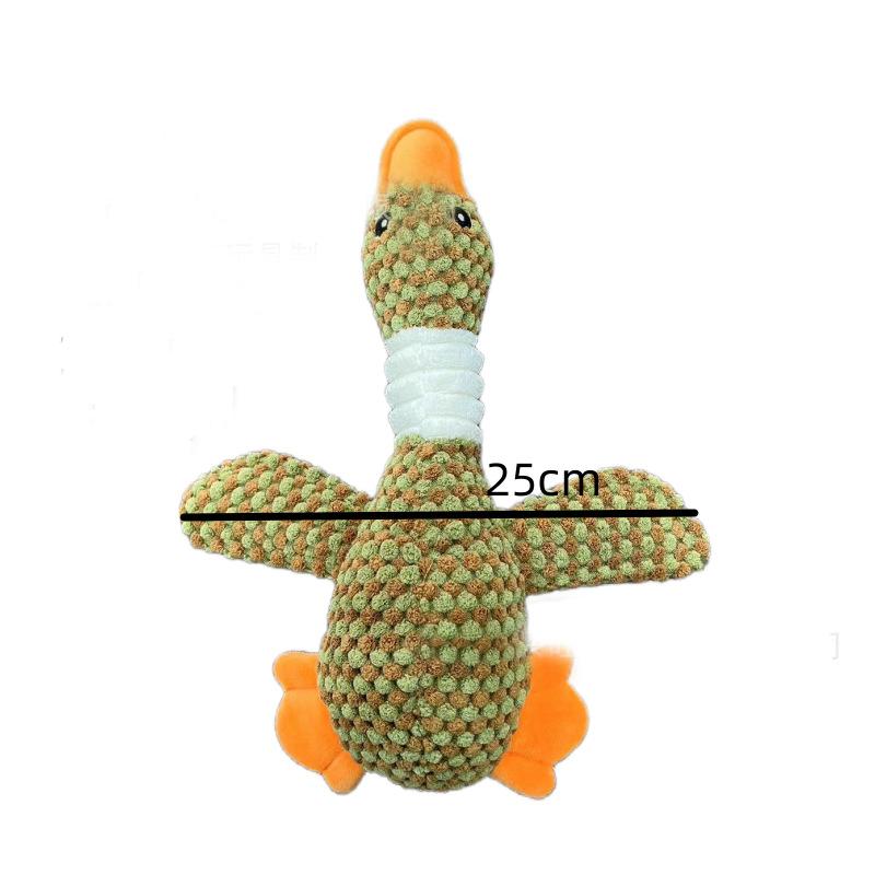 

Funny Duck Cute Dog Plush Toys Pet Squeak Toy for Puppy Sound Wild Goose Chew Toy for Small Middle Large Dogs Teeth Cleaning зелений