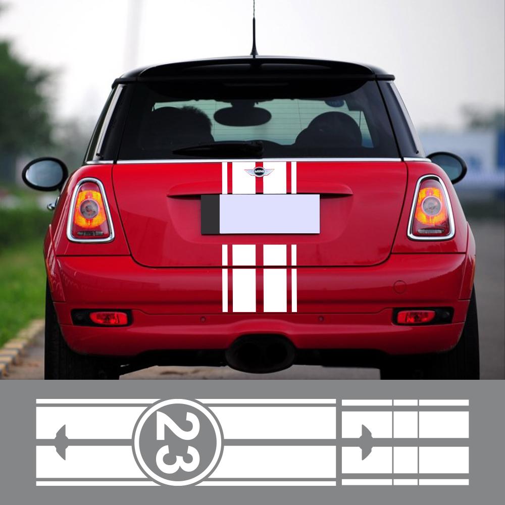 Adesivos de Números 23 para Capô, Motor, Porta-malas Traseiro de Carro Para Mini Cooper One d Clubman F54 F55 F56 F60 R56 R60 R61 Acessórios de Carro
