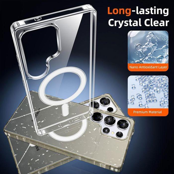 Magnetic Case - BOOLING - for Samsung Galaxy S26 Ultra - Scratch-Resistant Shockproof - Transparent