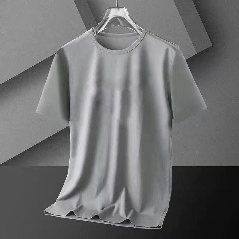 

Мужская быстросохнущая приталенная футболка из сетки в американском стиле - Универсальная летняя ледяная шелковая, с круглым вырезом, с коротким рукавом 5XL