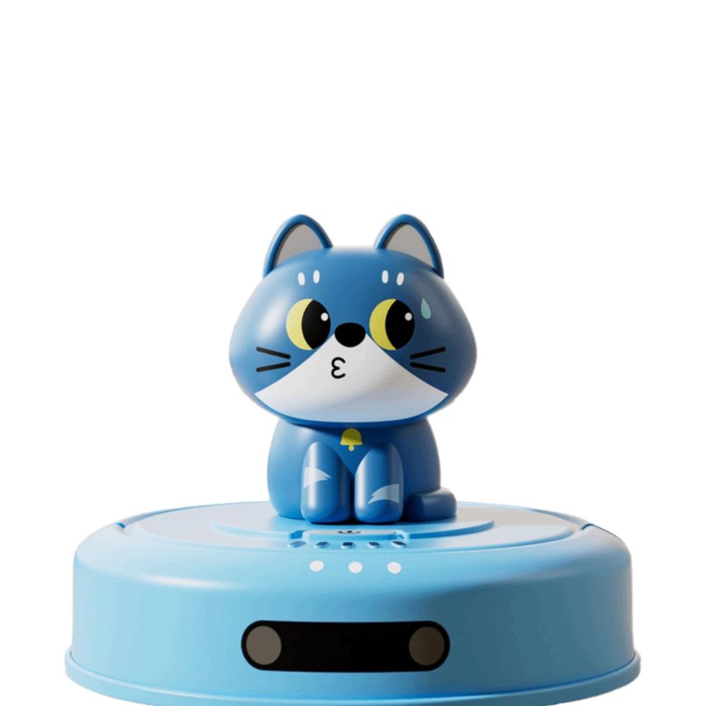 

Мультяшный дизайн Кошачий игрушечный автомобиль Двустороннее движение Мультяшная отскакивающая игрушка Детская игрушка синий