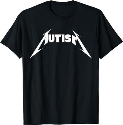 Lustiges Design Autismus Skelett Meme Metal Rock für Männer Frauen T-Shirt