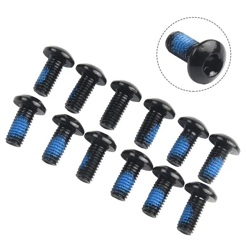 12/50 Pcs Bicycle Brake Disc Bolts M5 12mm Steel Disc Pad Fixing Screws Bike Torx T25 For ROTOR Bolts Replacement Accessories