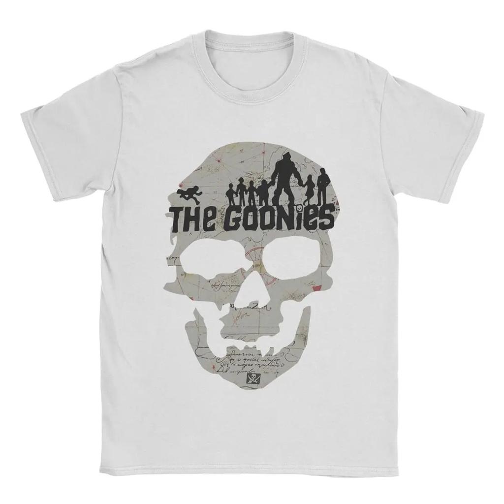The Goonies Skeleton Map T Shirts Streetwear Men Women Short Sleeve Cute Cotton Versatile Harajuku Casual Stylish Unisex Tops