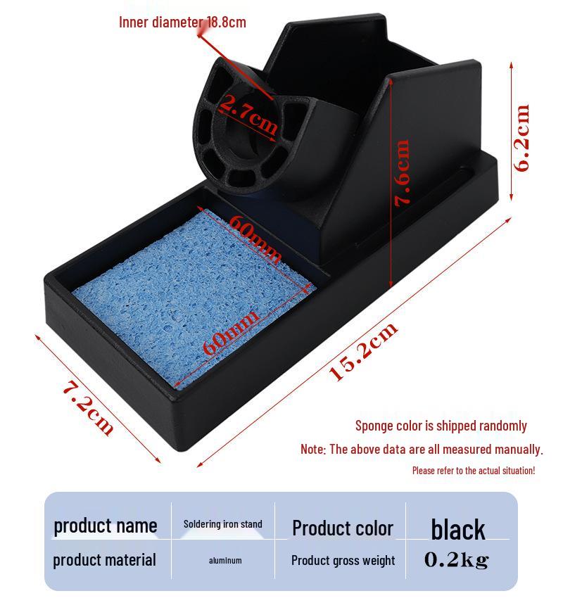 Aluminum Alloy Soldering Iron Stand for 936 Soldering Station - Metal Electric Base Bracket Placement Stand