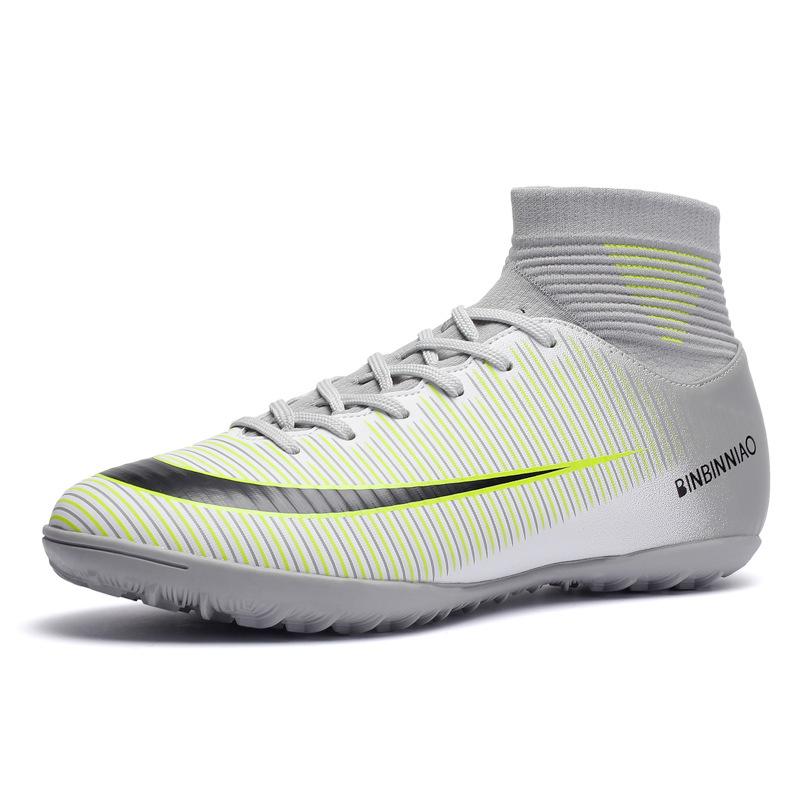 Fußballschuhe Herren High-Top gebrochene Stollen Grund- und Sekundarschüler Jugend Herren Wettkampf Trainingsschuhe AG Kunstrasen