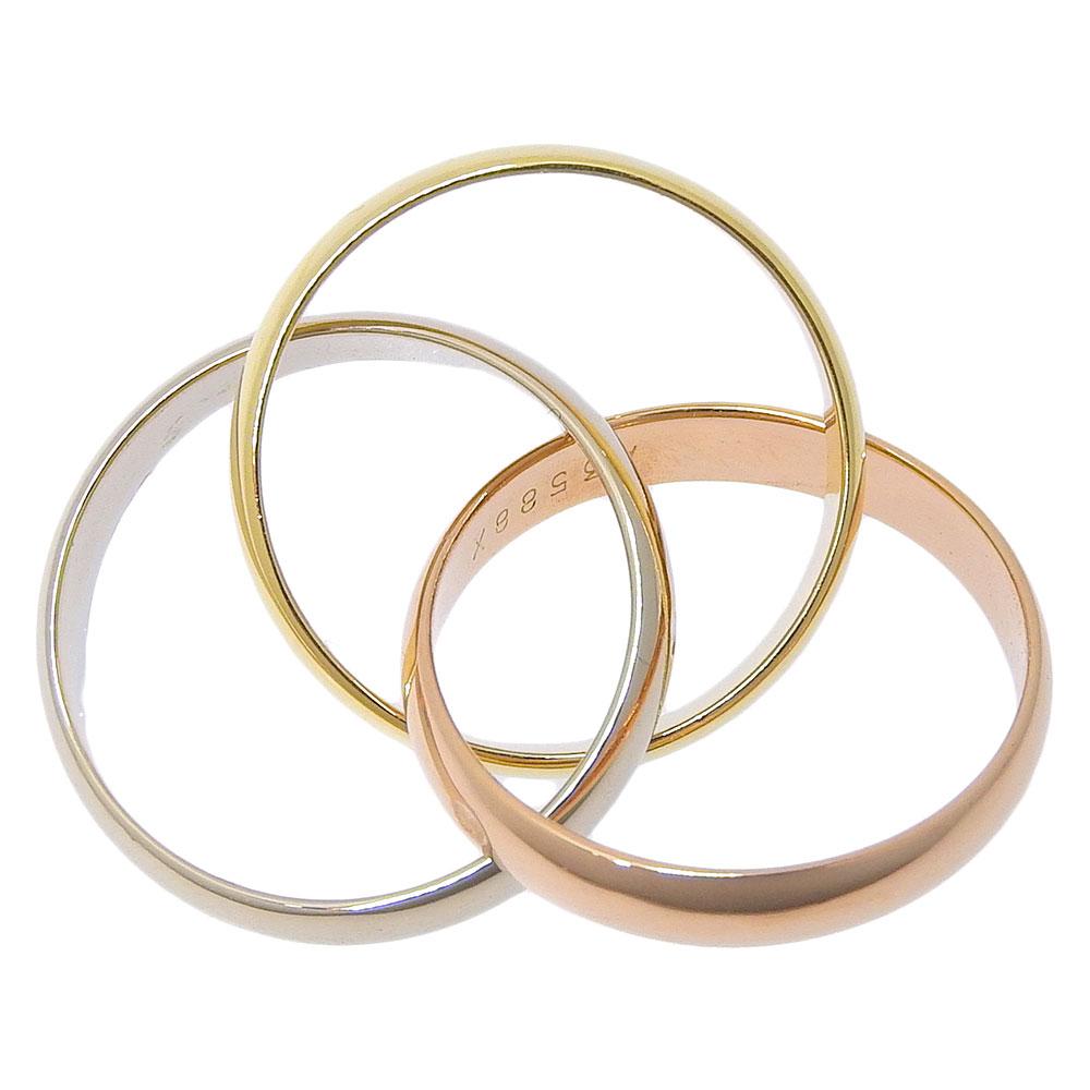 CARTIER Trinity Ring K18 Gold (YGxPGxWG) #4.9(US Size) 7g Women Used