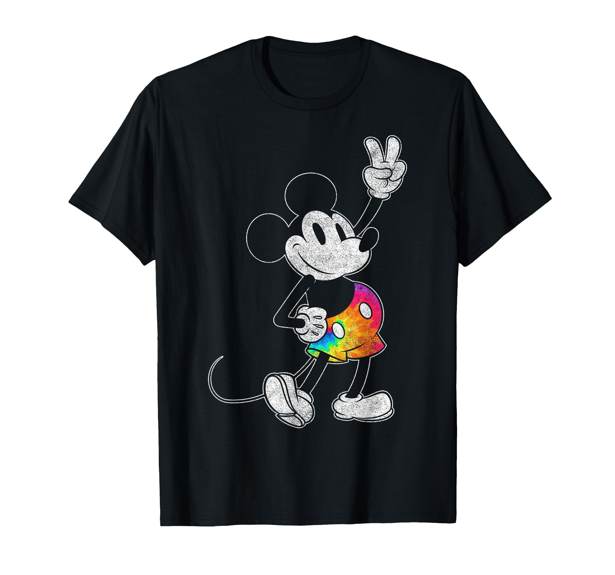 Disney Mickey Friends Rainbow Mickey Shorts & Tie-Dye T-Shirt