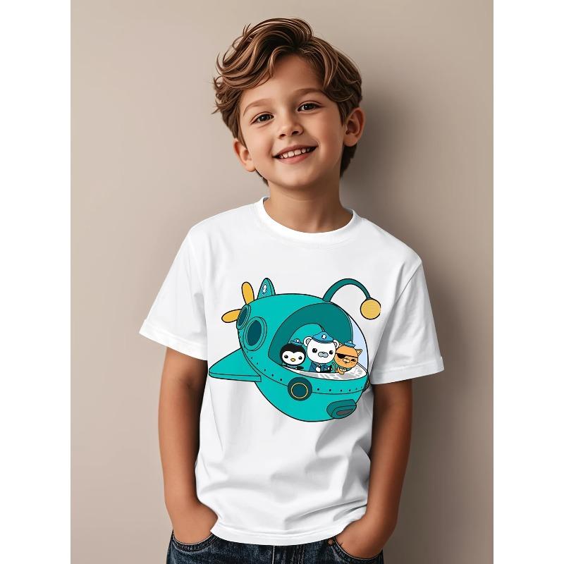 

European sizes Kids T-Shirt - Soft, Breathable Unisex Children s Graphic Tee - Perfect for Birthday Party Outfits, Daily Play, and Casual Wear 164cm білий