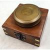 Antique Brown Finish Brass 3" Compass Maritime Stanley London 1885 Compass Gift Item. (Brown Antique Compass with Wood Box)