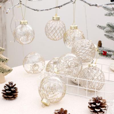 Weihnachtskugel-Ornamente, 9 Stück, bruchsichere dekorative Weihnachtskugeln, wiederverwendbare Festival-Hängeornamente für Weihnachtsbaum- und Heimpartys