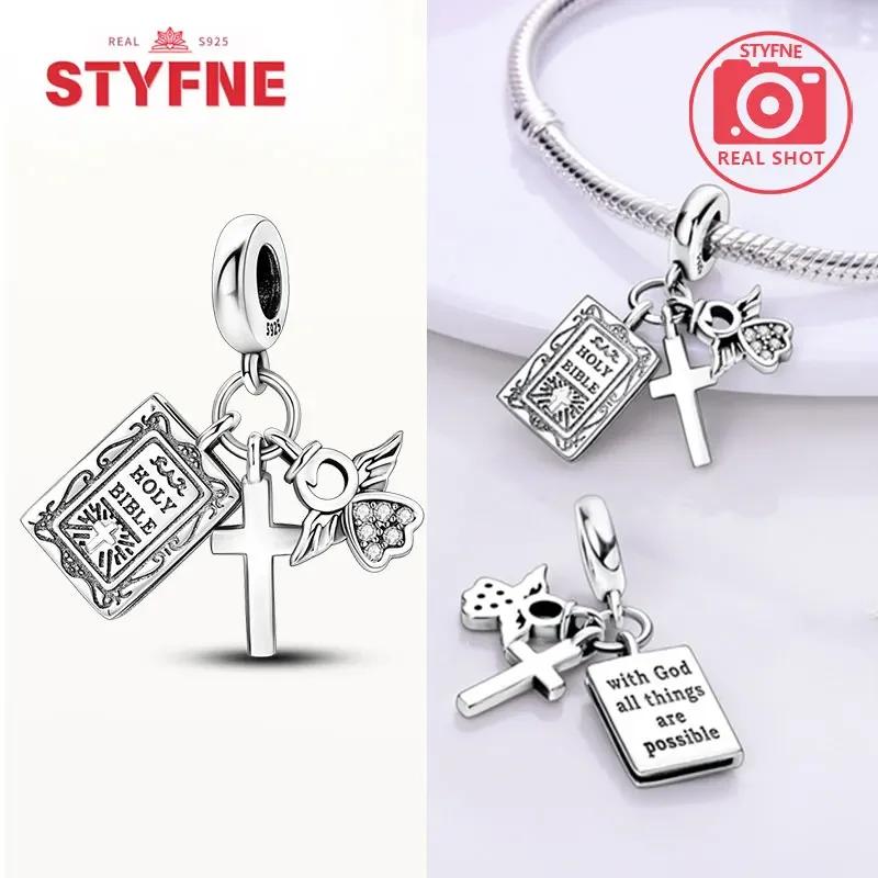 Copperour Lady Charm Bead The Virgin Mary Dangle Fitoriginal Bracelet Pendants Jewelry Marking Fine Gift For Women