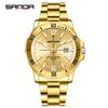 SANDA Business Men's Quartz Watch Large Dial Waterproof Calendar Night Light New Men's Quartz Watch