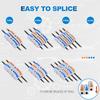 Lever Wire Connectors, 60-Piece Quick Connect Electrical Splicing Kit for Compact Inline Terminals - 28-12 AWG, 1 In 1 Out (Multicolored, 60)