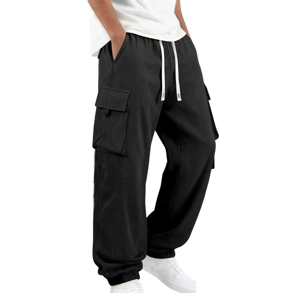 Men's Multi Pocket Cargo Jogger Pants for Spring Fall Outdoor Work Tapered