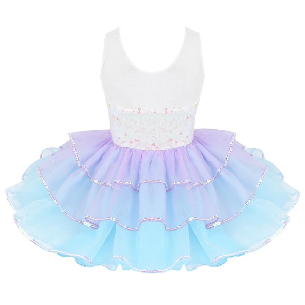 Kinderen Meisjes Pailletten Mouwloos Ballet Dans Jurk Tutu Rok Leotard Ballerina Danskleding Kostuums