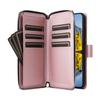 R20 For Samsung Galaxy A54 5G Case 9 Card Slots PU Leather Phone Cover with 2 Straps