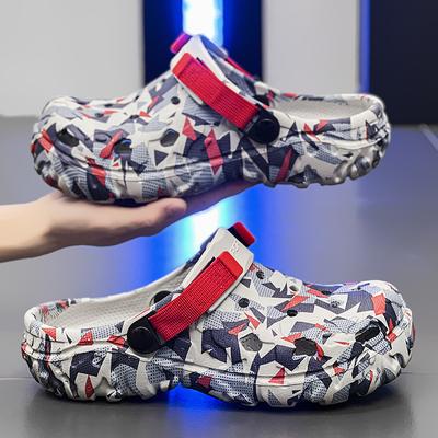 Clogs für Herren, Schlupfsandalen mit geschlossener Spitze, Wanderschuhe mit weicher Sohle, Gartenschuhe für den Außenbereich, Strandsandalen