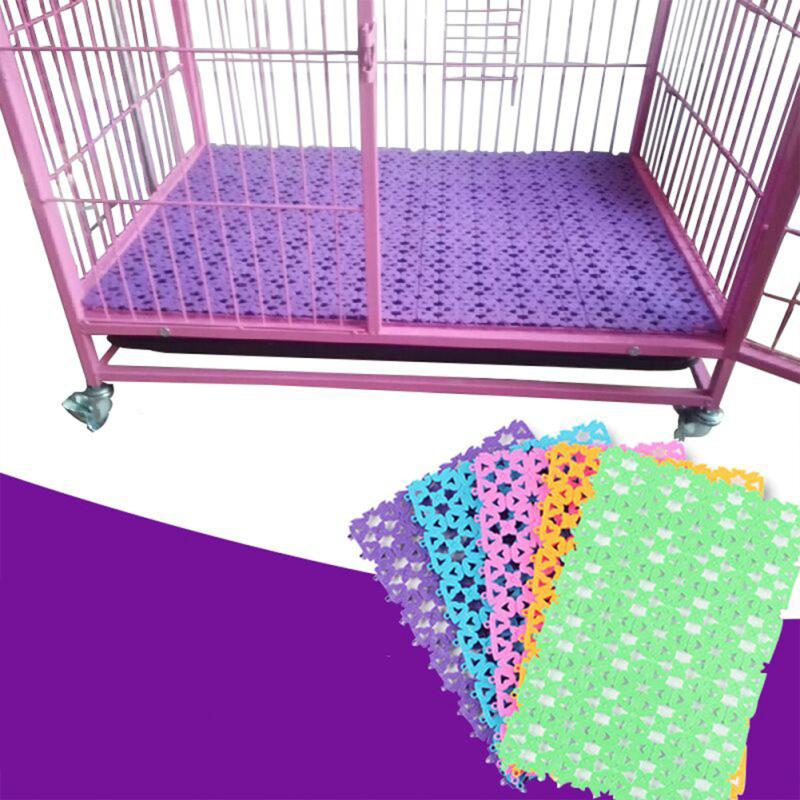 Spleißbare Kunststoffkäfigmatte für Hunde, Katzen, Kaninchen, Hohlloch-Design, Anti-Fall-Katzenstreumatte