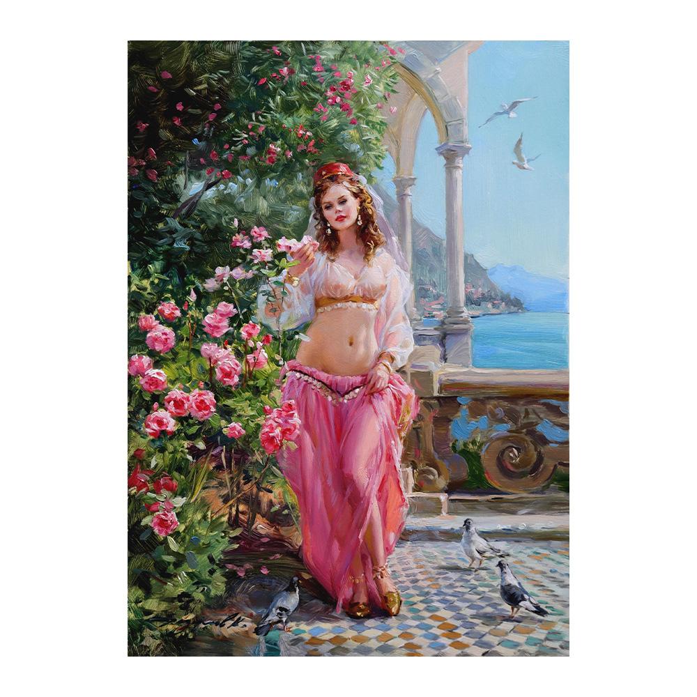 

Танец живота Боди-арт Масляная живопись Ретро Классический Принт Персонажа Холст Живопись Картины Фон Украшение Стен 20x30cm