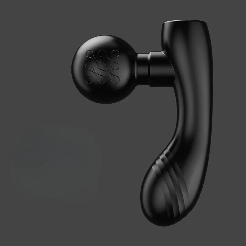 Mini portable dual head fascia gun for exercise, relaxation, and relief of body fatigue, multifunctional rechargeable massager