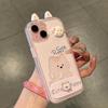 Hollow cute puppy suitable for Apple 17/16pro contrasting color mobile phone case ins spring anti-drop iPhone15 women