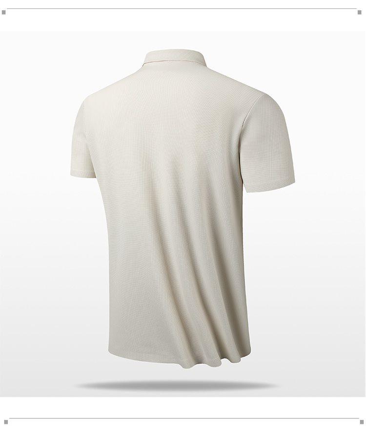 Ice Silk Short Sleeve Polo Shirt - Seamless Nylon, High-Quality Lapel Design