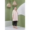 Women's Imported Linen Tunic Shirt With Gathered Front And Elastic Sleeves