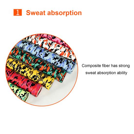 Tennis Racket Badminton Racket Grip Tape Overgrip Bright Color Anti-Slip Sweat Absorbent Tennis Racket Grip Sports Supplies