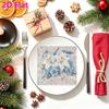 20pcs Disposable Napkins with Flowers, Birds Pattern Print for Wedding,Parties,and Daily Use for Thanksgiving Fall Christmas Table Decoration