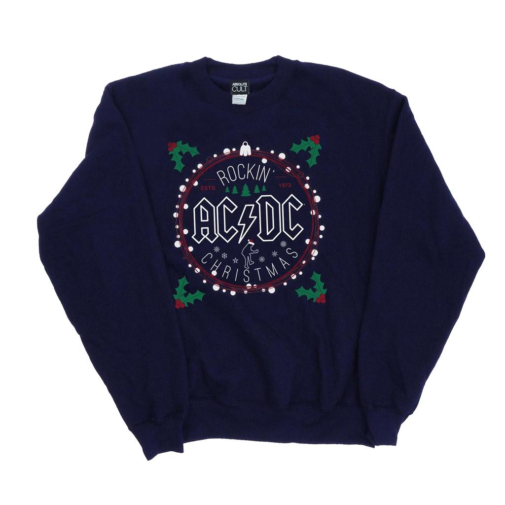 AC/DC Womens/Ladies Christmas Circle Sweatshirt
