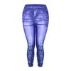 Plus Size 3D Denim Butterfly Print Womens Elastic Waist Leggings Jeggings Pants