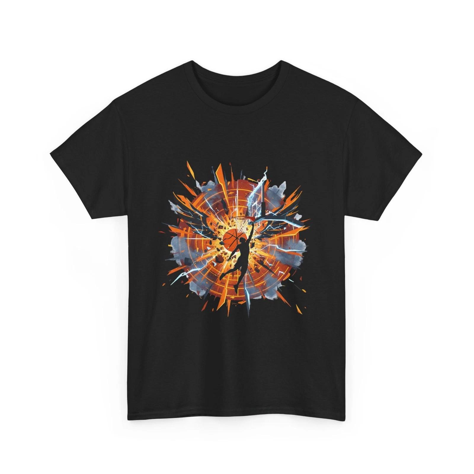 

Electric Basketball Dunk Explosion T-Shirt Sports Graphic Tee M