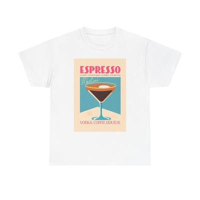 Espresso Martini T-shirt HELT NYTT Kläder Unisex Grafisk T-shirt USA Unisex T-shirt