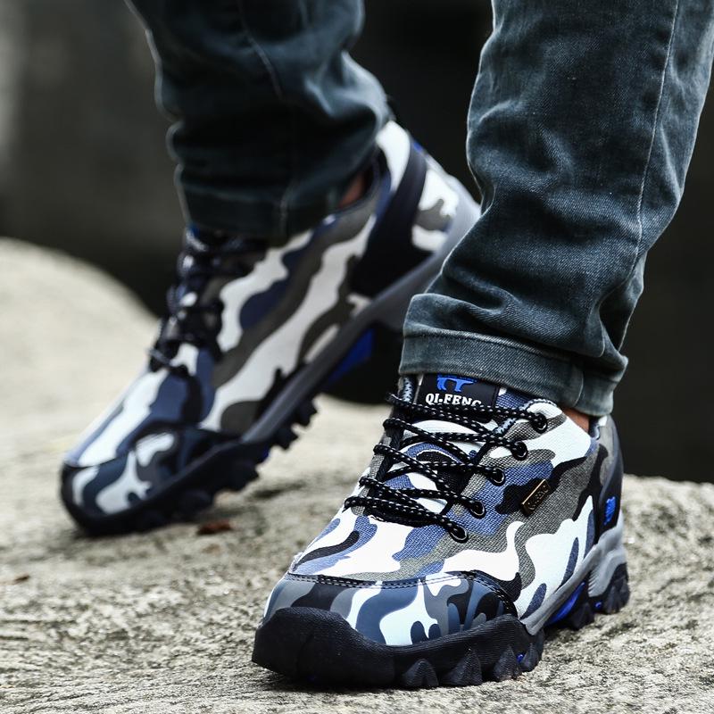 Plus Size Camouflage Construction Site Labor-Protection Work Shoes Outdoor Mesh Low-Top Hiking Shoes Travel Hiking Boots Sneaker