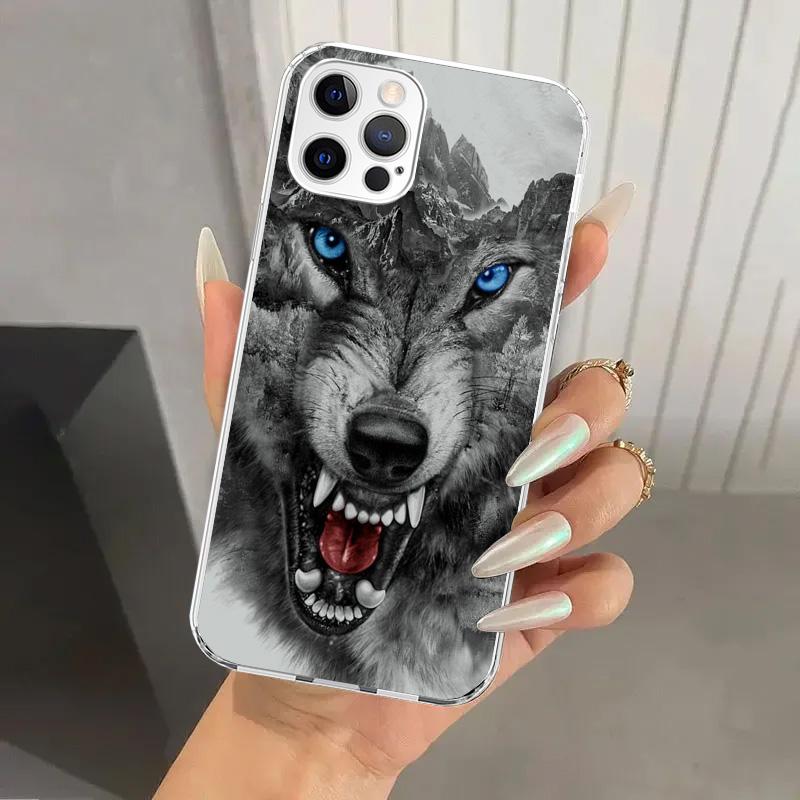 Angry Animal Wolf Fierce Phone Case for Iphone 17 Air 16 15 Plus 14 13 Mini 12 11 Pro Max 16E 7 8 SE 2020 Soft Funda Print Shell