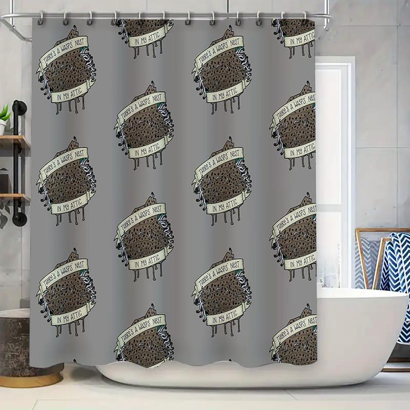 

Floral Shower Curtain Botanical Tropical Leaves Pattern Bathroom Decor Waterproof Fabric Home Hotel Spa Vintage Style W60H190(CM)-1 Pcs