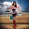 Halloween Pirate Girl Cosplay Costume Stage Performance Outfit Red White Striped Sexy Dress with Fishnet