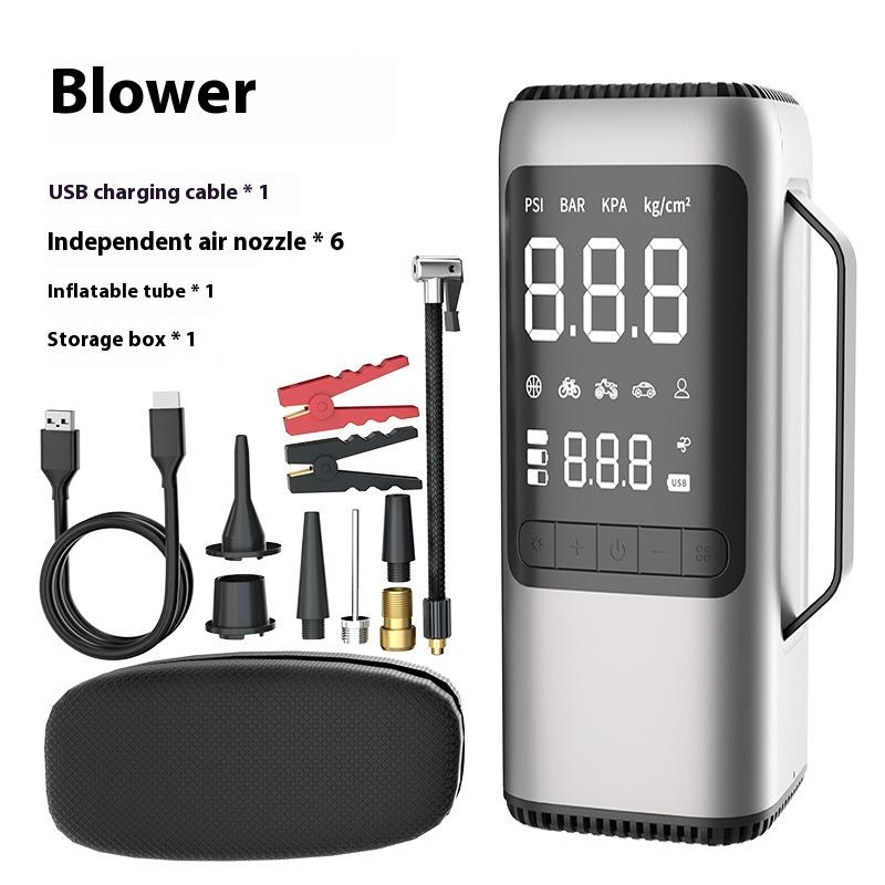 10000mAh Car Jump Starter Power Bank Compact Air Compressor Vacuum Blower All-in-One Emergency Charger Blow function