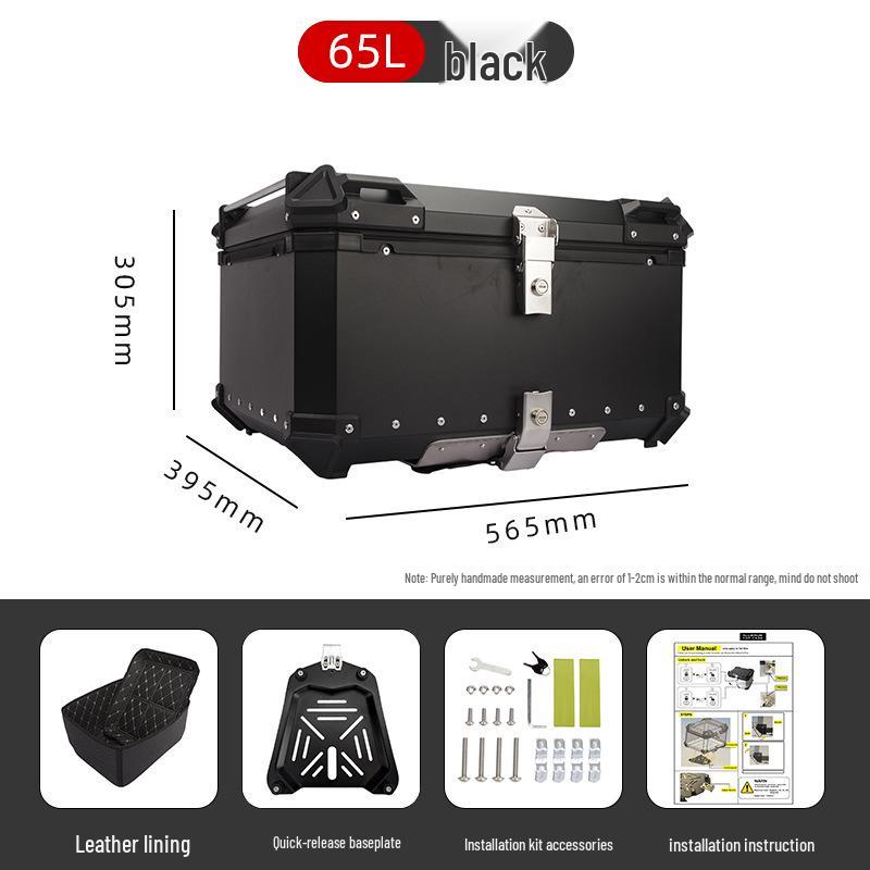 45L/100L Large Capacity Aluminum Alloy Electric Vehicle Tail Box for Motorcycles & Electric Bicycles