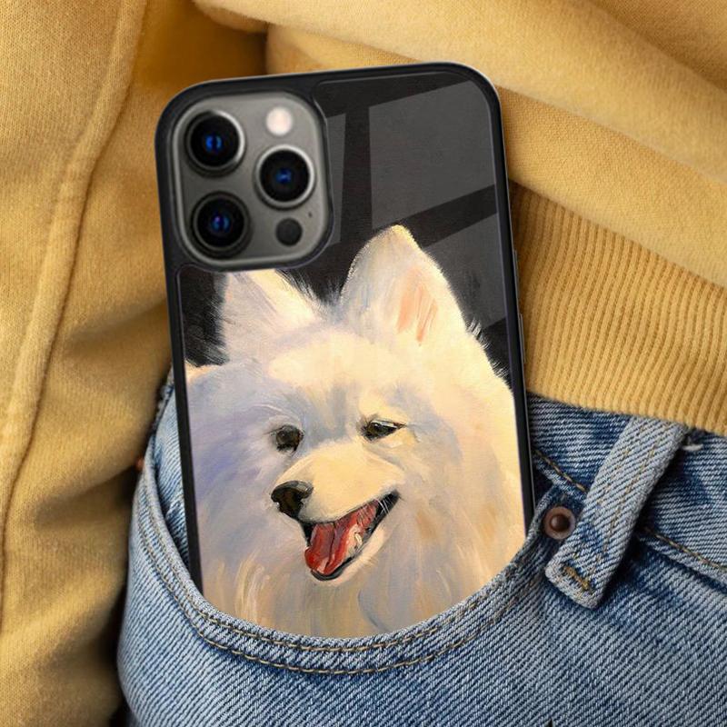 Japanese Spitz Dog Soft Phone Case for iPhone 17 Air 16e Pro max 15 Pro 13 14 Plus 11 12 MagSafe Magnetic Coque