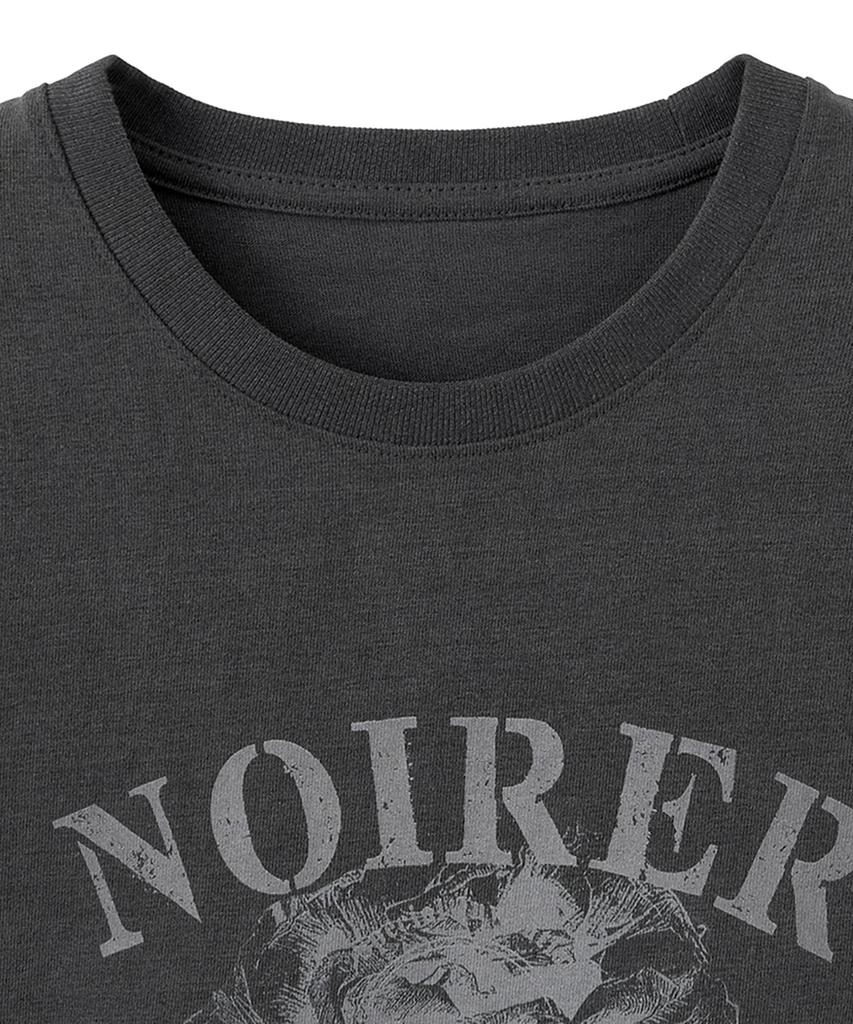 NOIRER FOR WOMAN Archive Print Crop T-Shirt (Gray)