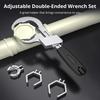 1Set Adjustable Double-Ended Wrench Universal 3 in 1, Disassembly Assembly Faucet Valve Connecting Pipe Shower Head