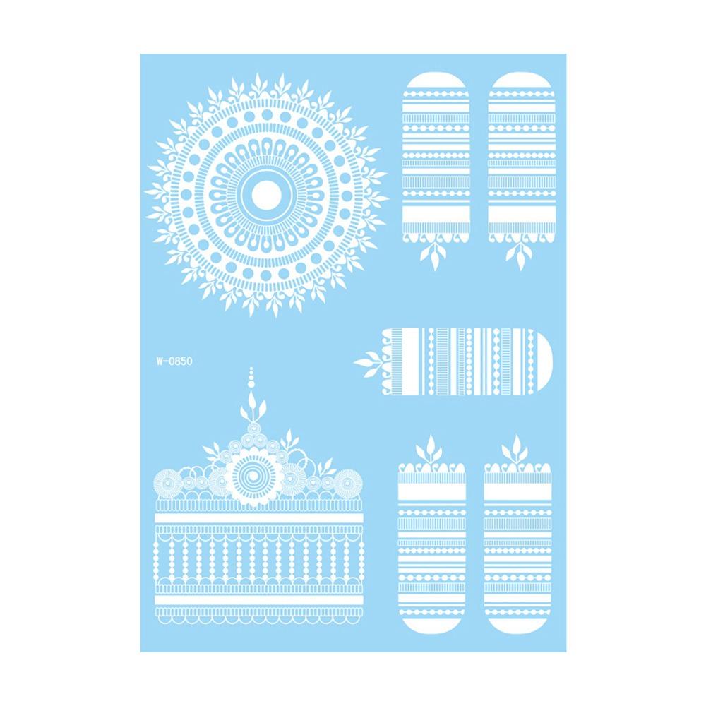 Falsches Henna Temporäres Tattoo Wasserübertragungs-Abziehbilder Körperkunst-Aufkleber Finger Hand Beine Arm