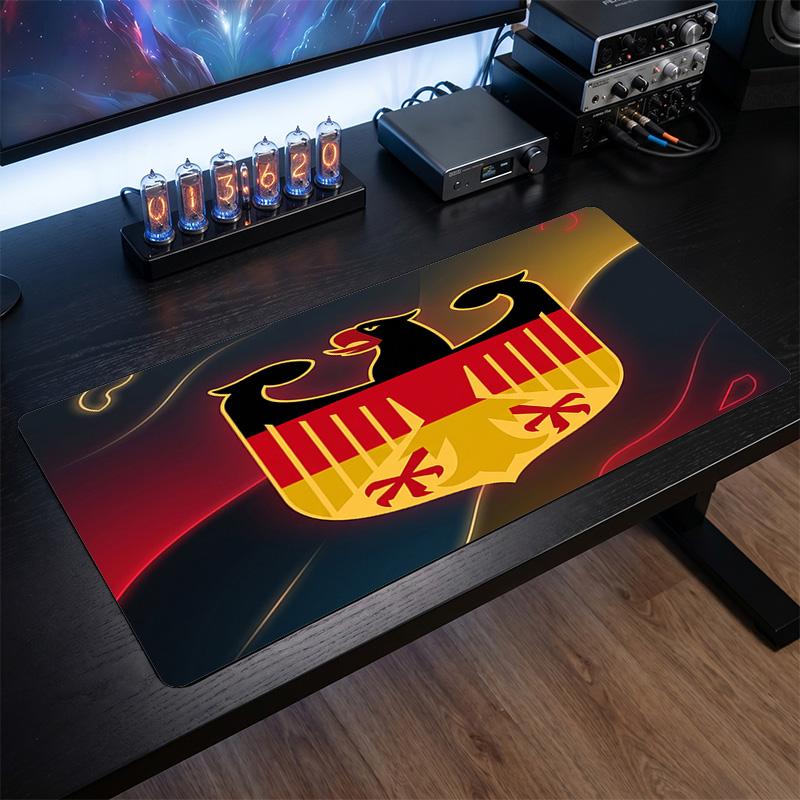 Germany Football Crest Mouse Pad, Extended Non Slip Rubber Desk Mat for Gaming Office Laptop Fan Gift
