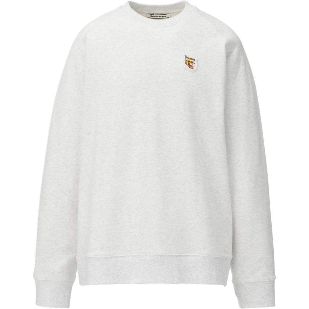 Onitsuka Tiger Logo Crew Neck Raglan Long Sleeve Sweatshirt Unisex sweatshirt Gray White 2183B433-200